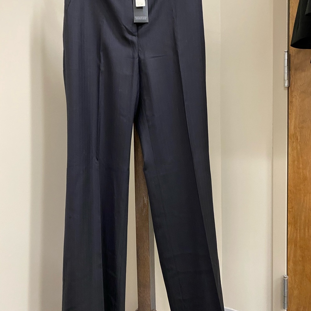 NWT J. Crew Hutton Trouser Navy Blue Pinstripe 6 Regular
